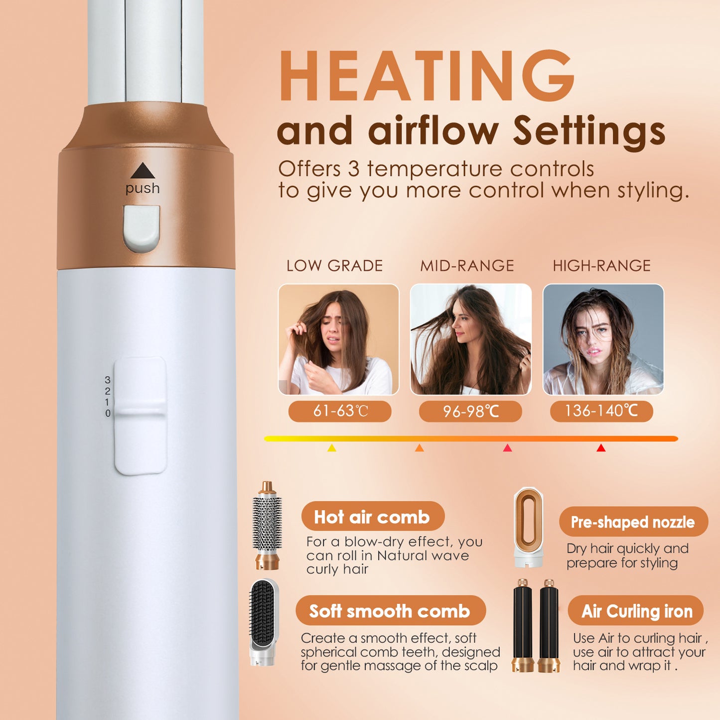 5 in1 Automatic Hair Curler & Dryer